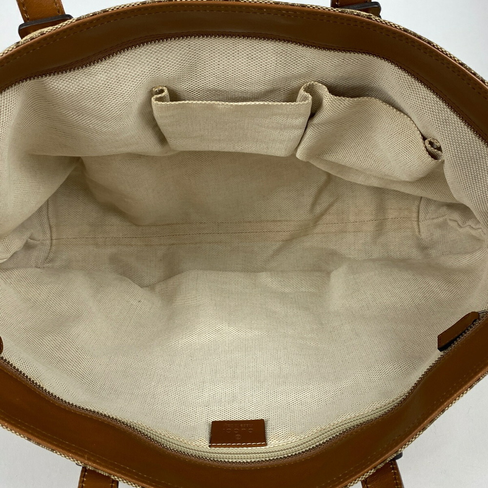 Gucci Gg Pattern Sherry Line Web Tote Gg Beige Br… - image 6